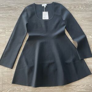 &Other Stories Black Knit A-line Dress